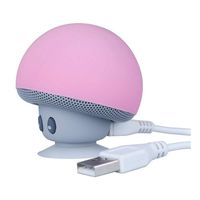 Weastion Cartoon Small Mushroom Head Bluetooth Speaker Small Sucker Creative Mini Mobile Phone Flat Support Outdoor Small Stereo Portable Wireless Bluetooth Speaker Mini Bluetooth Speaker Kids Audio S