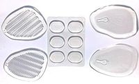 Parawin Reusable Soft Transparent Ball of Foot Cushion Gel Foot Pads for High Heels - 2 Pairs and 6 pcs Round Sticker