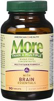 American Health More Than A Multiple with Brain Essentials Multivitamin - Whole Food Supplement Supporting Mental Focus, Memory and Concentration - Gluten-Free - 90 Tablets, 30 Total Servings
