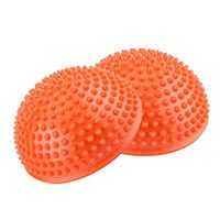 VGEBY1 PVC Semi-Circular Durian Ball Inflatable Half Yoga Balls Massage Point Fitball Exercises Trainer Fitness Balance Ball(Orange)