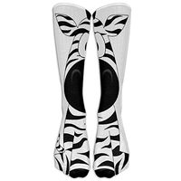 Pojuu Fashion Zebra Stockings Athletic Tube Stockings Sports For Outdoor Women Men Classics Knee High Socks Sport Long Sock One Size