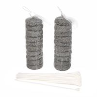 NOVSIX 20 Pcs Washing Machine Lint Traps Laundry Mesh Washer Drain Hose lint Trap with 20 Pieces Cable Ties