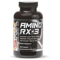 Supplement Rx (SRX) - Amino Rx-3, BCAA Capsules, Branched Chain Amino Acids Supplement, BCAAs L-Leucine, L-Valine, L-Isoleucine, 300 Capsules