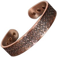 Holistic Magnets Arthritis Bracelet for Men Large Copper Magnetic Bracelets for Arthritis Pain Relief Healing Bracelet for Men (GF)-Golden Fleece (L: Wrist 7.5-8.5 inch)