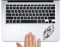 Wolverine Clawing Through X-Men Printed Printed Trackpad Clear Vinyl Decal Sticker Compatible with Apple MacBook Pro Air 11" 12" 13" 15" All Years Laptop Keyboard (13" MacBook Air)