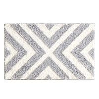 GHHZZQ Bathtub Mat Non-Slip Absorbent Quick Drying Superfine Fiber Bathroom Rugs Foot Pad, 3 Colors, 2.5 cm Thick, 40x60cm, 50x80cm (Color : Gray, Size : 50x80cm)