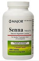 Major Pharmaceuticals Senna Natural Vegetable Laxative 8.6mg Tablets, 1000 Count