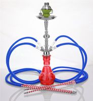 4 hose 23" Jericho Red Hookah Shisha Nargila water glass vase pipes smoke sale