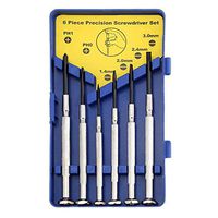 Rurah 6 PCS Precision Screwdriver Set with Case Watch Jewelry Eyeglass Toy Instruments Repair Tools
