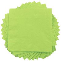 JAM PAPER Small Beverage Napkins - 5 x 5 - Lime Green - 600/Box