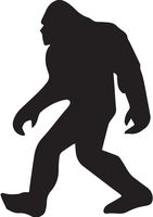 Sasquatch Vinyl Sticker Decal 5"x3.5" (Black)