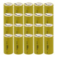 20x Exell C Size 1.2V 3000mAh NiCD Rechargeable Batteries with Tabs for meters, radios, hybrid automobiles, high power static applications (Telecoms, UPS and Smart grid), radio controlled devices