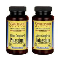 Swanson Albion Complexed Potassium 99 Milligrams 180 Capsules 2 Bottles (2 Pack)