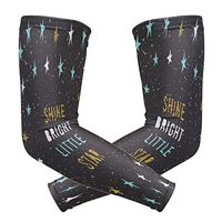 ZZKKO Shine Bright Star Cooling Arm Sleeves Cover Uv Sun Protection for Men Women Running Golf Cycling Arm Warmer Sleeves 1 Pair