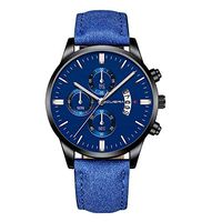 Men's Watches,Fxbar Leather Strap Analog Wrist Watch Classic Charm Men Watch Bracelet Watches Automatic Watch(B)