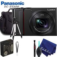 Panasonic Lumix DC-ZS200 Digital Camera (Black) - Includes - Carrying Bag, Cleaning Kit + More!
