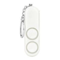 GBSELL Anti-rape Device Alarm Loud Alert Attack Panic Safety Personal Security Keychai (White)