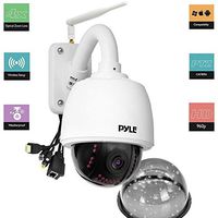 Outdoor IP Camera Optical Zoom - HD 960p w/ 32g SD Storage - Weatherproof Wireless WiFi Home Security Surveillance ONVIF H.264 - Outside PTZ Pan Tilt Dome and 4x Zoom PC iOS Android - Pyle PIPCAMHD47