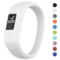 Meifox Compatible with Garmin vivofit JR Bands for Kids,Solf Silicone Replacement Band with Garmin Vivofit JR/Vivofit JR 2 / Vivofit 3 (White, Large)