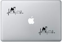 Shiba Inu Dog Heartbeat Lifeline Decal PetsAffectionLaptop2215 Set of Two (2X), Dog Decal, Sticker, Laptop, Ipad, MacBook