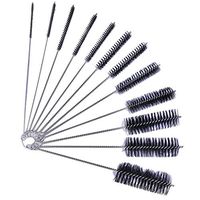 CHUNKUNA Nylon Tube Brush Set Cleaning Brush Set for Drinking Straws, Glasses, Keyboards, Bottle,Jewelry Cleaning, Set of 12 (Black)