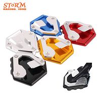 Frames & Fittings Motorcycle CNC Kickstand Plate Foot Pad Support Extension for Honda CRF1000L CRF 1000L Africa Twin 2016 2017 2018 - (Color: Red)