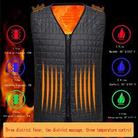 YIYICC Massage Heated Vest,3 Adjust The Temperature,3 Speed Massage,USB Interface,Adjustable Washable Waistcoat for Men Women Back Pain Outdoor Hunting Camping Hiking,Black,XXXL