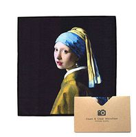 EXTRA LARGE [2 Pack] Classic Art (Johannes Vermeer "Girl with a Pearl Earring") - ULTRA PREMIUM QUALITY Clean & Clear Microfiber Cleaning Cloths (Best for Camera Lens, Glasses, Screens, and all Lens.)