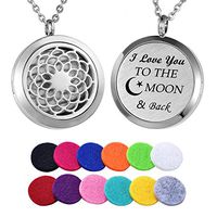 Stainless Steel Aromatherapy Essential Oil Diffuser Necklace Stainless Steel Perfume Lettering Necklace Jewelry - Chrysanthemum