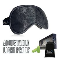 Gentle Dreams Sleep Mask, Ultra Soft Natural Silk Eye Mask, Completely Lightproof, Comfortable Luxury Blindfold, Ear Plugs, Satin Sleeve, Adjustable Strap, Pocket for Hot and Cold Therapy
