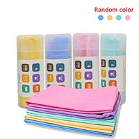 Car Clean Cham Towel Cleaning Chamois Cleaning Cloths Absorber Shammy Chamois Towel car Washing Towel Drying Chamois Synthetic Leather Washing Cloth for car, pet, Home Random Color