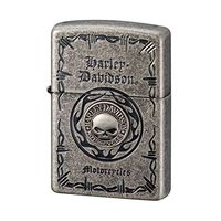 Zippo 2018 Model Harley Davidson Japan Silver Barrel Finish Skull Metal HDP-70