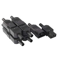 tatoko 5Pair AC250V 10A 3 Pins Terminals Panel Mount IEC C14 Male C13 Female Inline Adapter Plug Power Socket Connector
