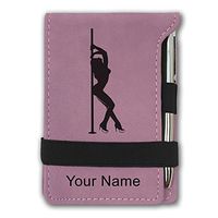 Mini Notepad, Pole Dancer, Personalized Engraving Included (Pink)