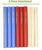 Super Easy Grip Foam Tubing for Utensil Handles - Cut to Length Provides a Custom Wider & Larger Grip Which Fits Most Utensils - Slip Resistant - 2 Pack of 9 Grips