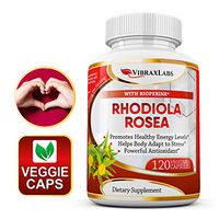 Rhodiola Rosea Extract 500mg, 120 Vegan Capsules with BioPerine for High Absorption, GMO & Gluten Free, Natural Adaptogen for Stress Management, Energy, Brain Health, & Performance, Made in USA