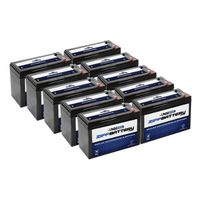 12V 7AH Sealed Lead Acid (SLA) Battery - T1 Terminals - for ZB-12-7 - 10PK