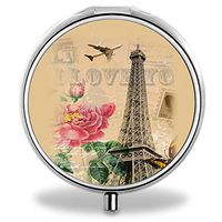 Compact Mini Portable 3 Compartments Travel Medical Medicine Case/Pill Organizer/Pill Box(Hing Hong Pill Case)