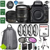 Nikon D750 DSLR Full Frame Camera with 24-120mm VR Lens & 50mm f/1.4G Lens + 4 Piece Macro Close-Up Set + 3PC Filter Kit (UV FLD CPL) + Tripod + Backpack + 2 Year Extended Warranty