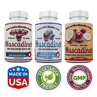 Holistic Health Bundle. Save $11. Muscadine + Blueberry + Coconut. 180 vege caps. Resveratrol, Pterostilbene, MCT. Natural Cardio + Brain + Longevity Bundle.