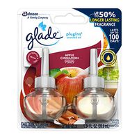 Glade PlugIns Refills Air Freshener, Scented and Essential Oils for Home and Bathroom, Apple Cinnamon, 1.34 Oz, 2 Count