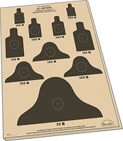 Rite in the Rain Weatherproof 25m Alt C Qualification Targets, M16A1, 17" x 22", 10 Tan Rite in the Rain Tactical Targets per pack (No. 9127X)