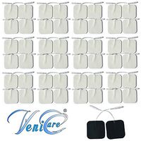 VeniCare 2" Square TENS Unit Electrodes 2x2 50 Pack TENS Unit Electrode Pads for TENS Massage EMS Palm Echo
