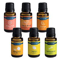 Airomé Essential Oil Citrus Bundle, Set of Six 15 ml Therapeutic Grade Essential Oils | Grapefruit, Citrus Boost Blend, Orange, Bergamot, Lemon, Lemongrass