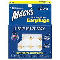 Mack's Pillow Soft Silicone Earplugs -Value Pack – The Original Moldable Silicone Putty Ear Plugs (18 Pair)