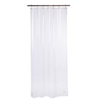 AmazerBath Plastic Shower Curtain, 40" W x 72" H EVA 8G Thick Bathroom Plastic Shower Curtains No Smell with Heavy Duty Clear Stones and 7 Rust-Resistant Grommet Holes-Clear