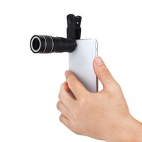 LeKu Phone Camera Monocular Telescope-Outdoor Mini Portable Focusing Phone Monoculer Smartphone Telescope 12 Times for Bird Watching, Hunting, Camping, Hiking