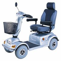 Heavy Duty 4 Wheel Scooter Color: Silver