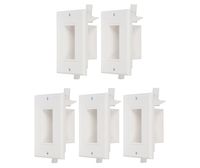 Buyer's Point Recessed Low Voltage Cable Wall Plate, Easy to Mount Outlet to Hide & Pass Tech Wires Through for HDMI, TV, Video, Audio, Network, Speaker Wires, Cord Concealer Cover Hider (5 Pack)