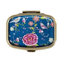 Top A Flowers Custom Personalized Square Pill Box Decorative Box Vitamin Container Pocket Or Wallet (Flowers-4)